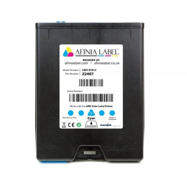 Cyan Ink Cartridge, Afinia L801 Label Printer